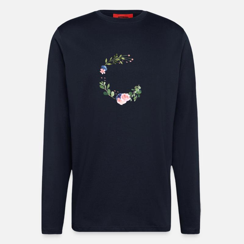 lovely_wreath_2 - Langarmshirt - made by SPREAD  - DARK NAVY
