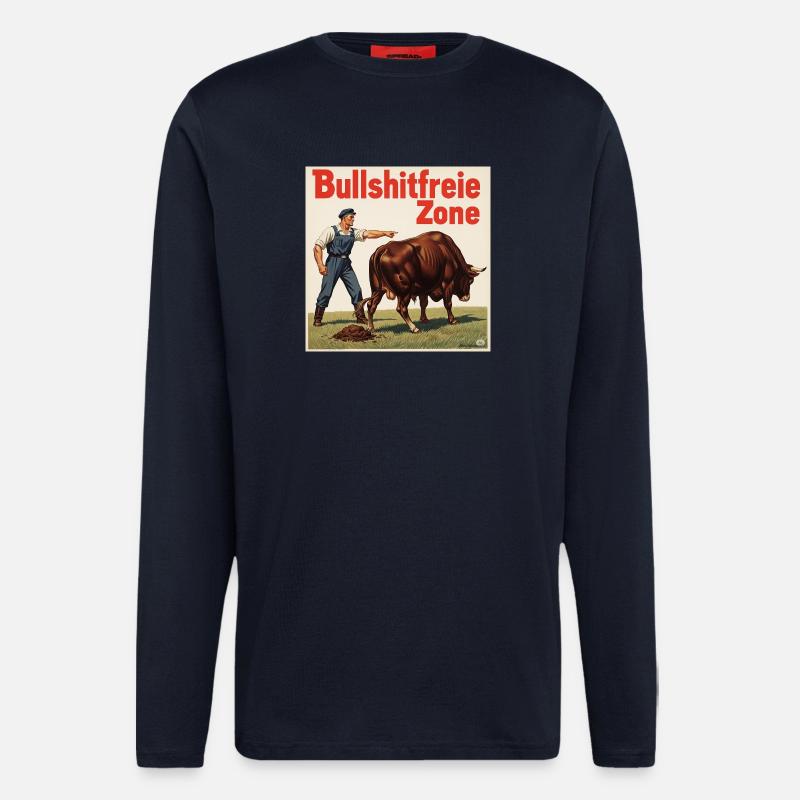 Bullshitfreie Zone - Langarmshirt - made by SPREAD  - DARK NAVY