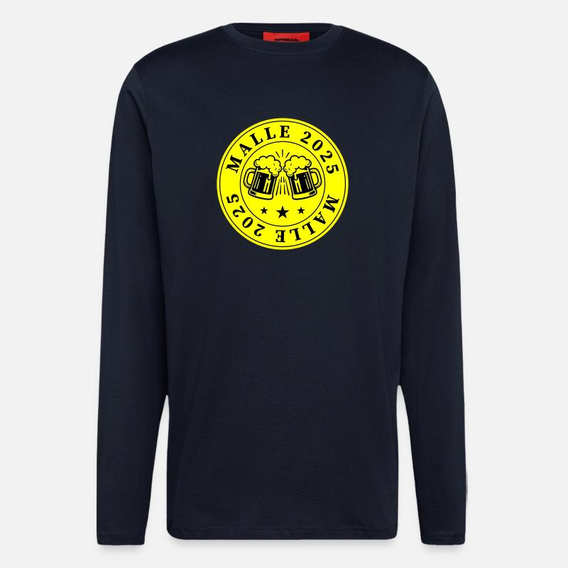 Malle 2025 Bier - Langarmshirt - made by SPREAD  - DARK NAVY