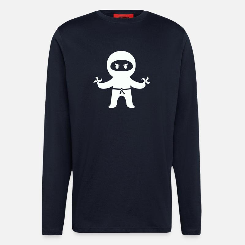 Ninja 1 - Manches longues bio décontracté fabriqué en UE - DARK NAVY