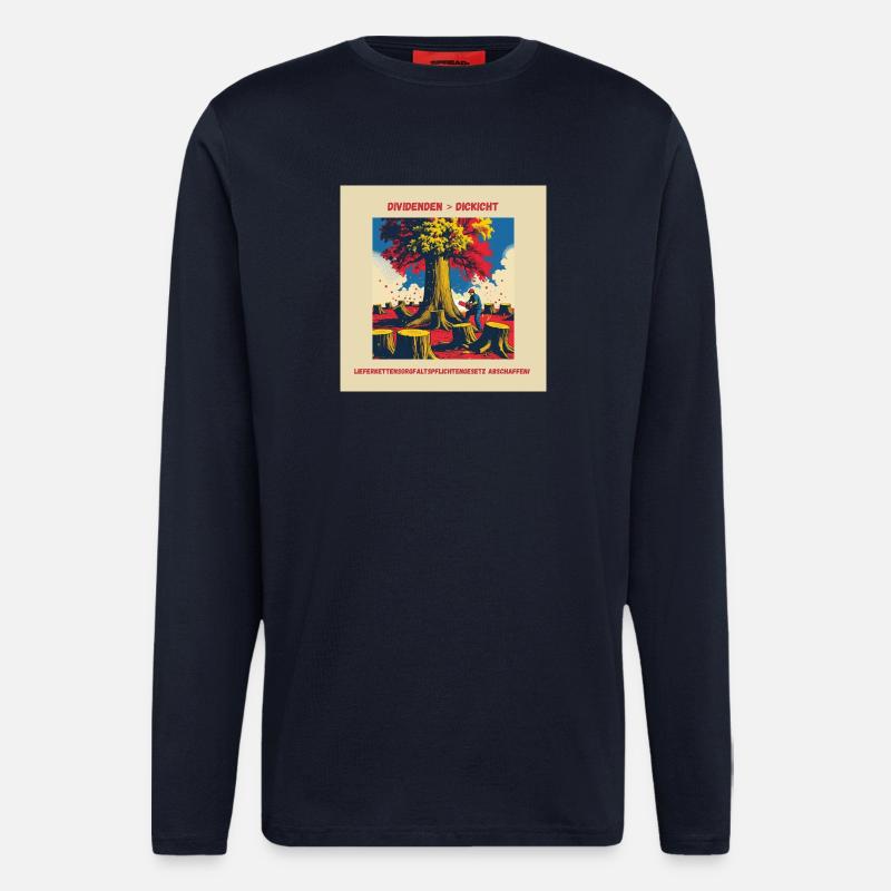 DIVIDENDEN STATT DICKICHT - Langarmshirt - made by SPREAD  - DARK NAVY