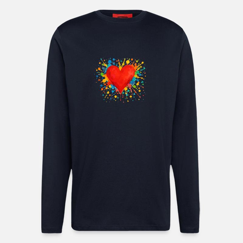 herz klecks - Langarmshirt - made by SPREAD  - DARK NAVY