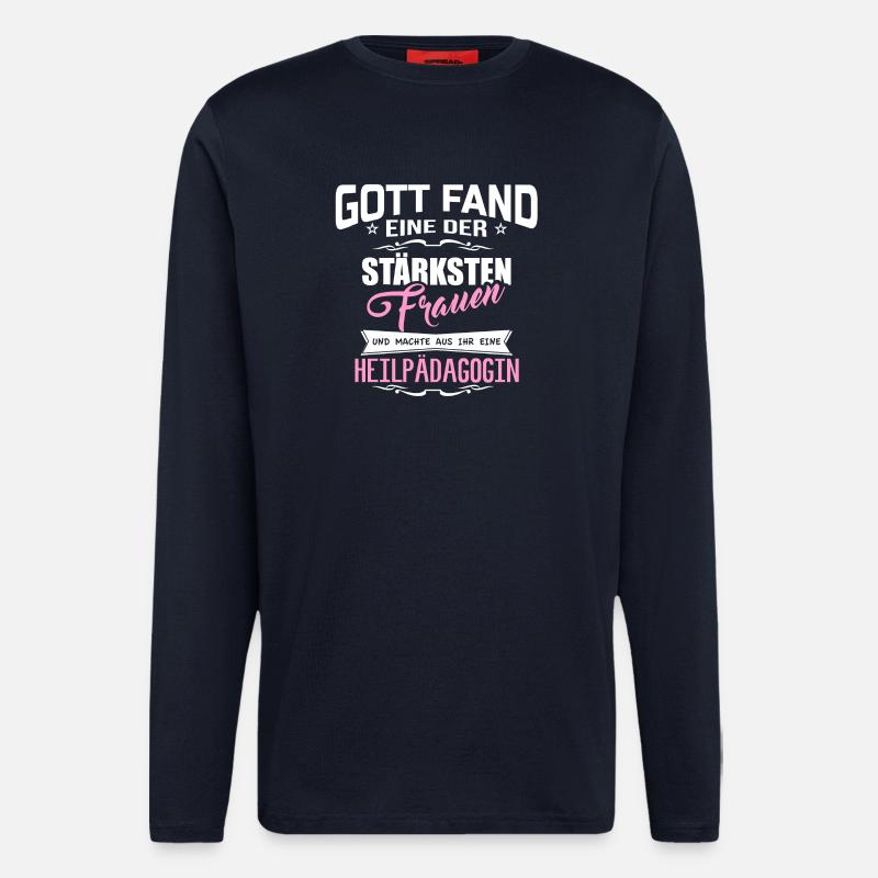 HEILPÄDAGOGIN - Langarmshirt - made by SPREAD  - DARK NAVY