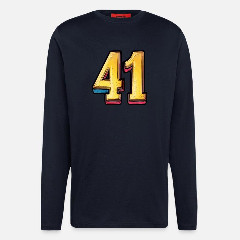 41 Number Comic - Longsleeve - made by SPREAD  - DARK NAVY