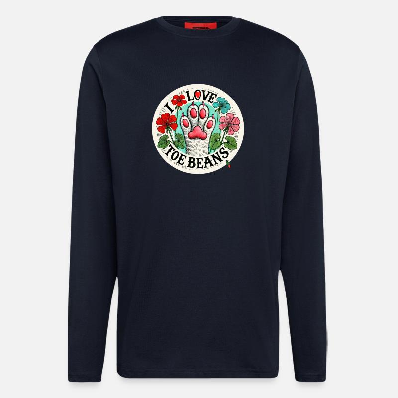 Ich liebe Zehenbohnen - Langarmshirt - made by SPREAD  - DARK NAVY