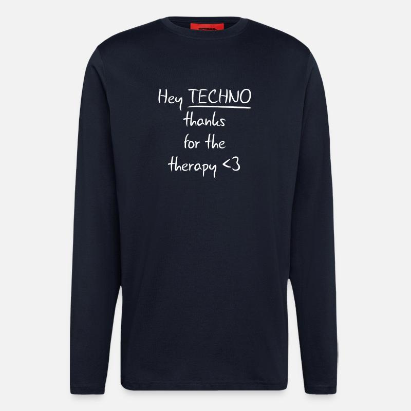 Techno Therapy - Langarmshirt - made by SPREAD  - DARK NAVY