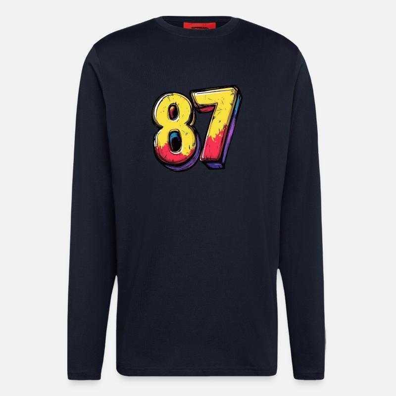 87 Number Comic - Longsleeve - made by SPREAD  - DARK NAVY