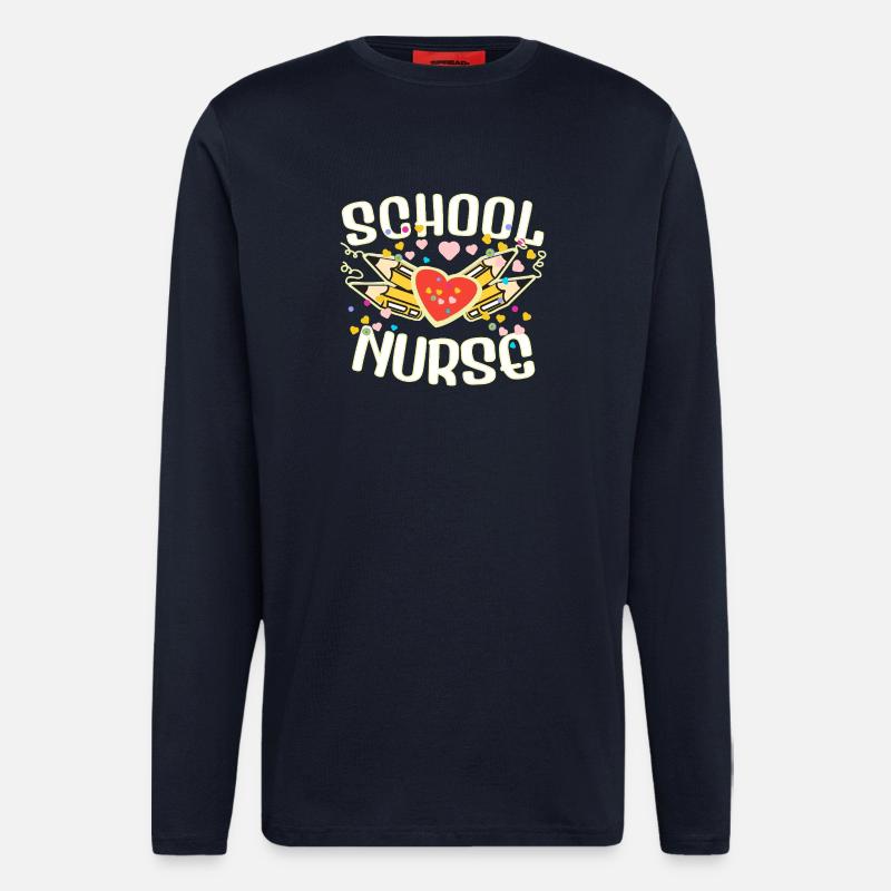 krankenschwester Schule schüler - Langarmshirt - made by SPREAD  - DARK NAVY