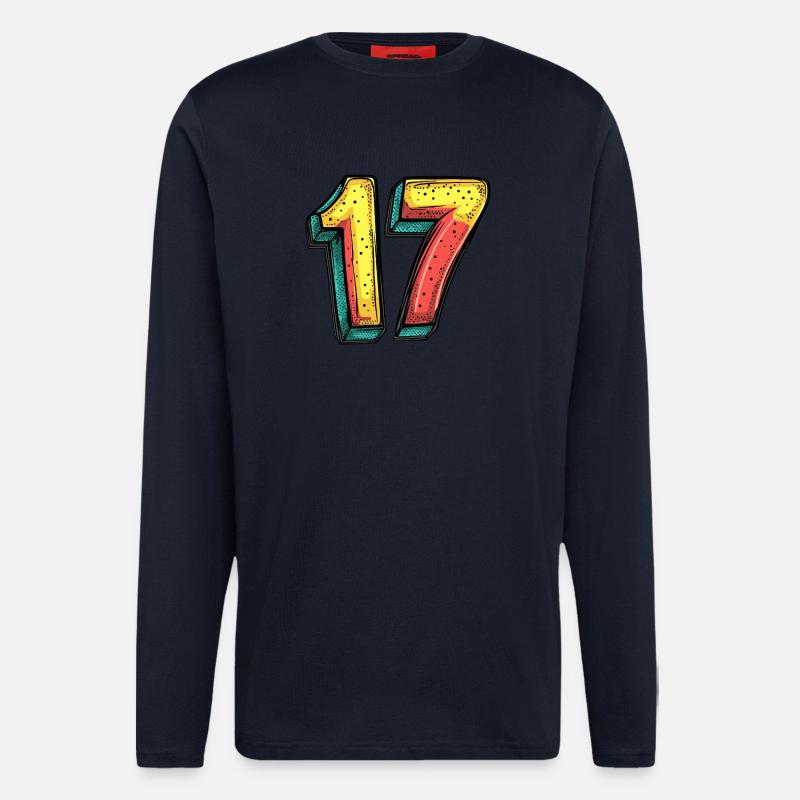 17 Number Comic - Longsleeve - made by SPREAD  - DARK NAVY