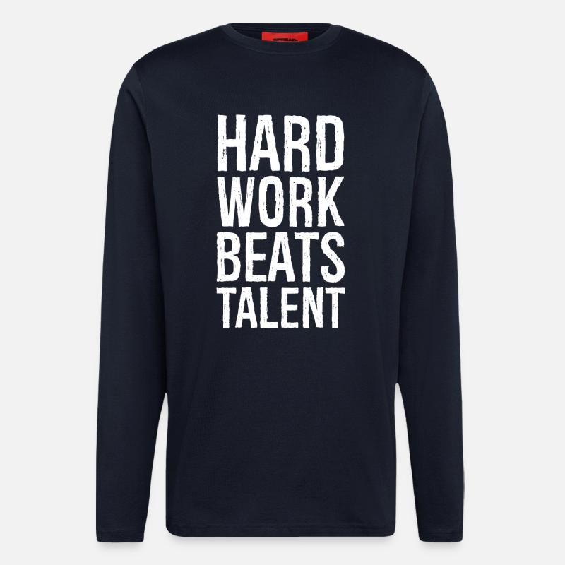 Hard Work Beats Talent - Longsleeve - made by SPREAD  - DARK NAVY