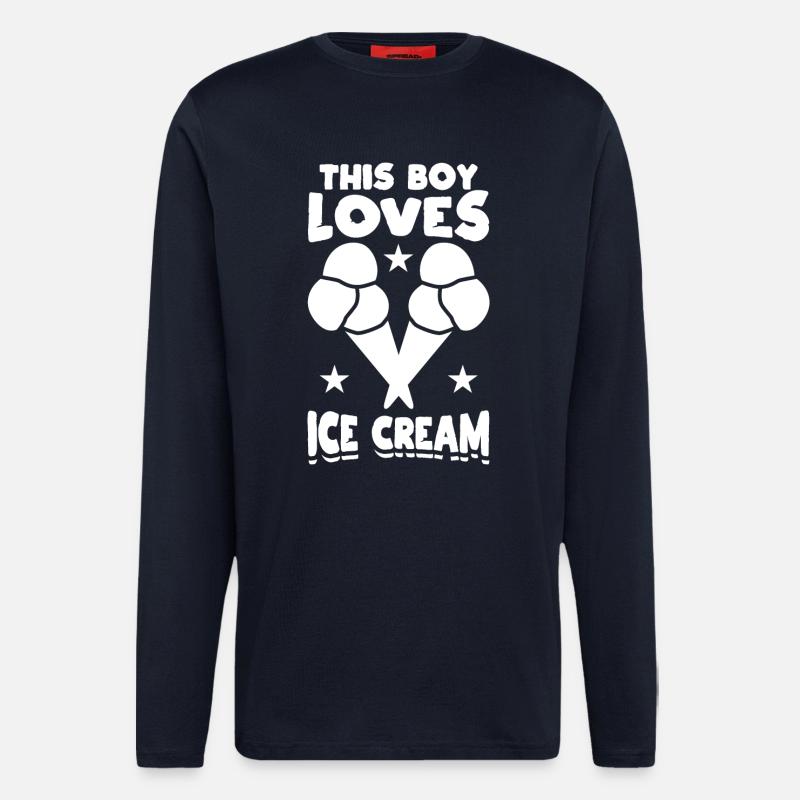 Kleiner Eiscreme Liebhaber - Langarmshirt - made by SPREAD  - DARK NAVY
