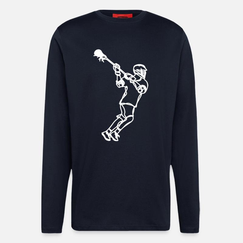 Dessin professionnel de crosse - Manches longues bio décontracté fabriqué en UE - DARK NAVY