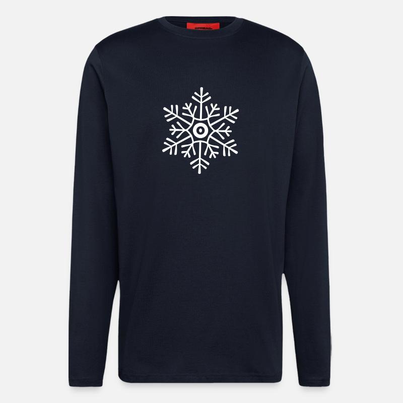 Schneeflocken - Langarmshirt - made by SPREAD  - DARK NAVY