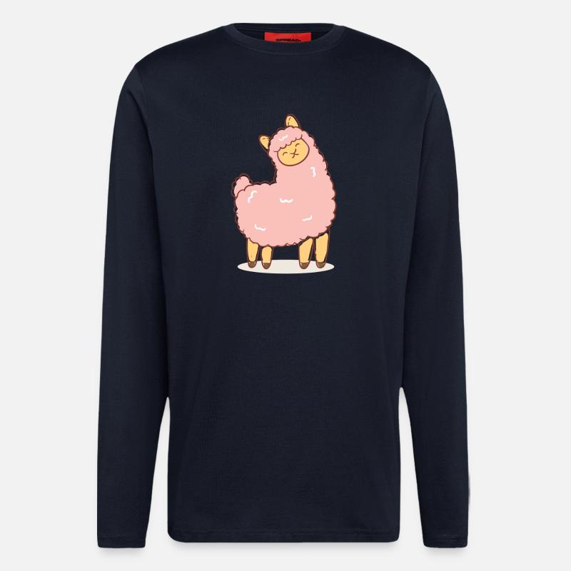 Rosa Schaf - Langarmshirt - made by SPREAD  - DARK NAVY