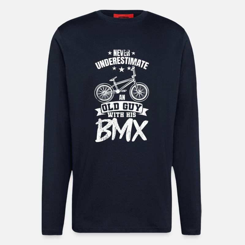 BMX Opa - Langarmshirt - made by SPREAD  - DARK NAVY