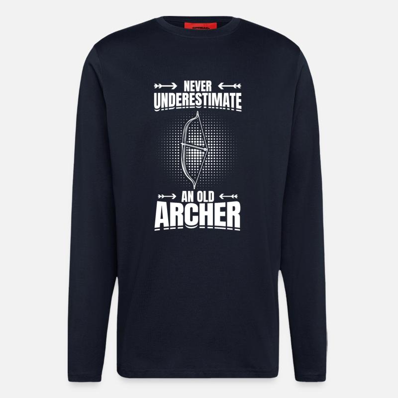 Never Underestimate An Old Archer - Langarmshirt - made by SPREAD  - DARK NAVY