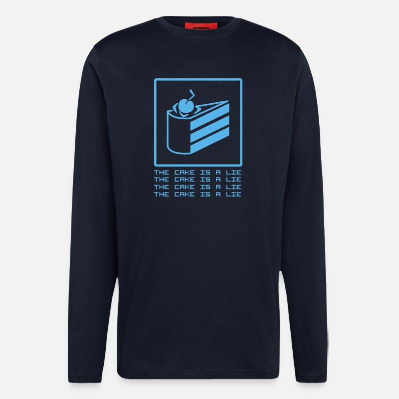 THE CAKE IS A LIE - Langarmshirt - made by SPREAD - DARK NAVY