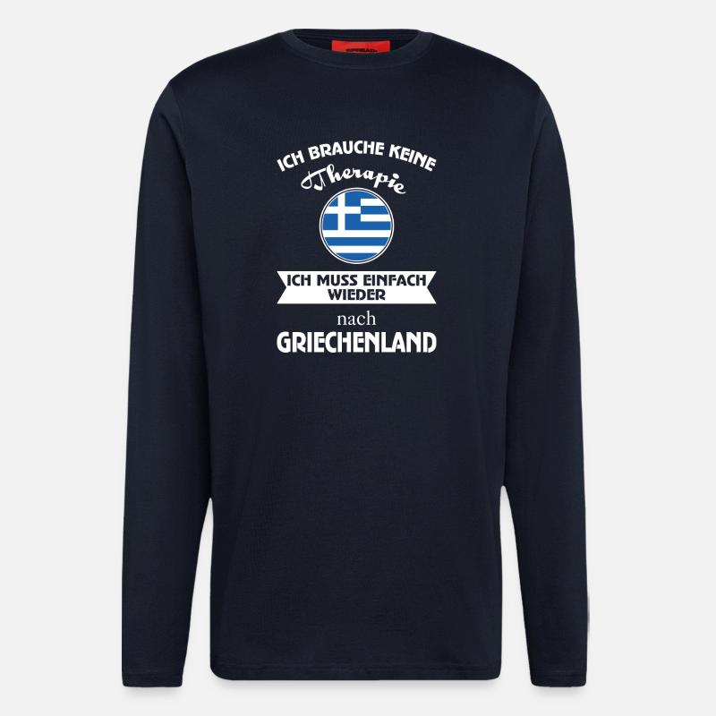 KeineTherapieGriechenland - Langarmshirt - made by SPREAD  - DARK NAVY