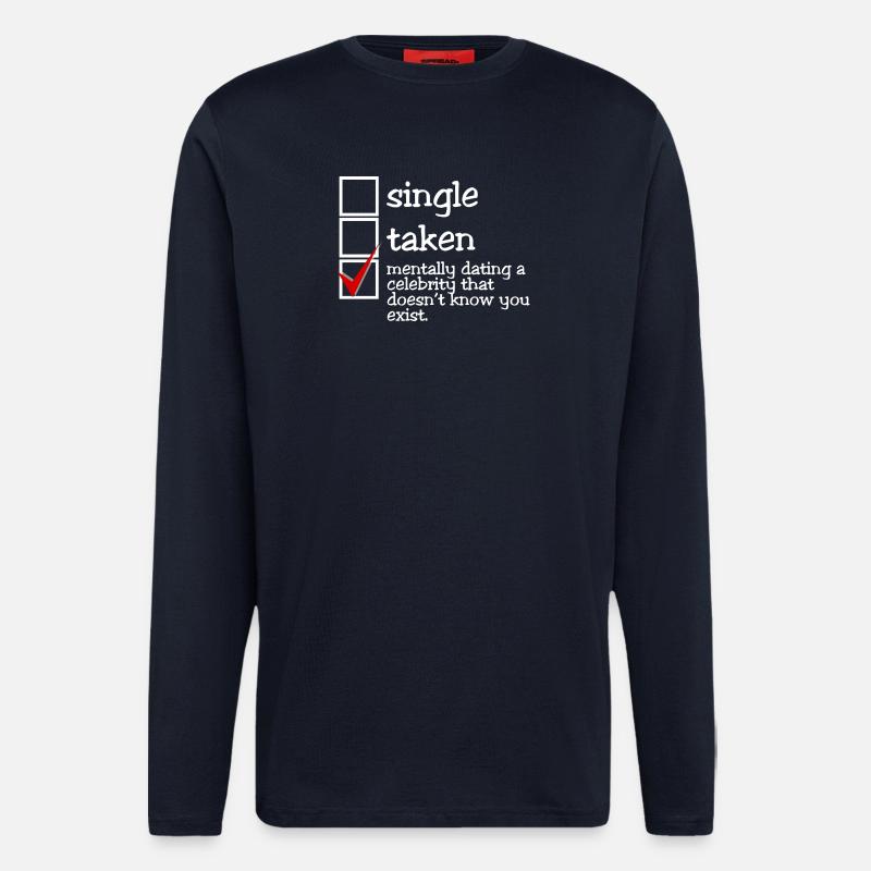 Mentally dating a celebrity (dark) - Langarmshirt - made by SPREAD  - DARK NAVY