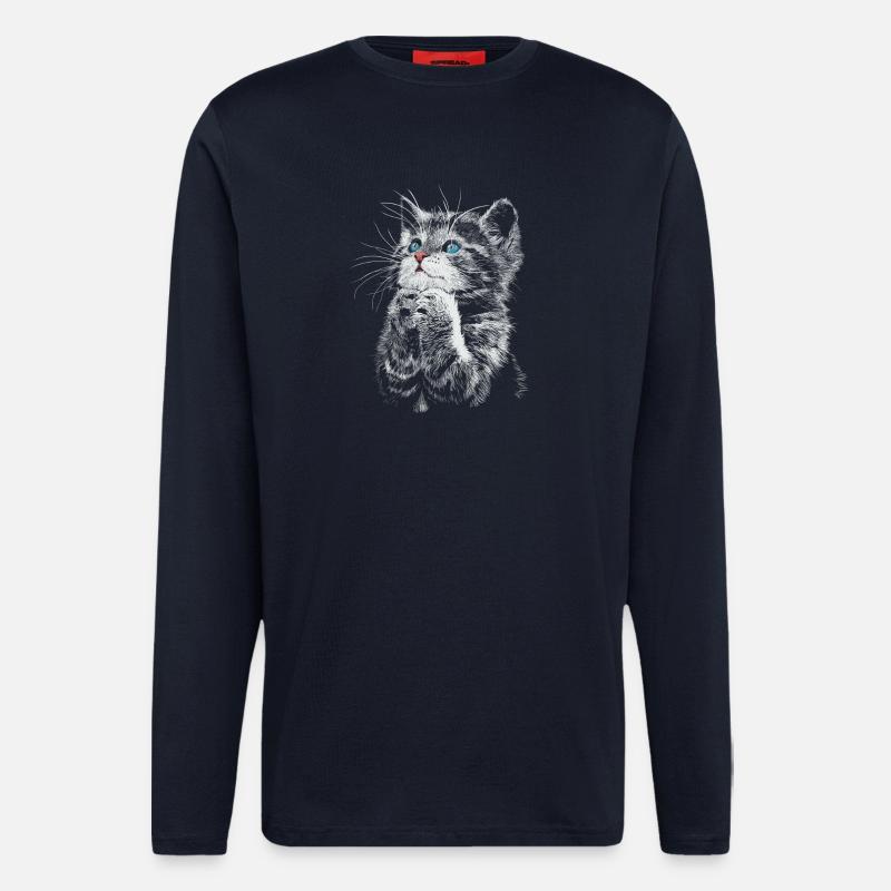 Katze - Langarmshirt - made by SPREAD  - DARK NAVY
