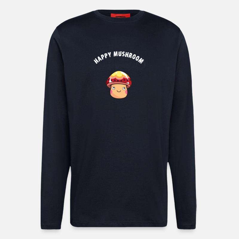Happy Mushroom Comic happy game - Longsleeve - made by SPREAD - DARK NAVY