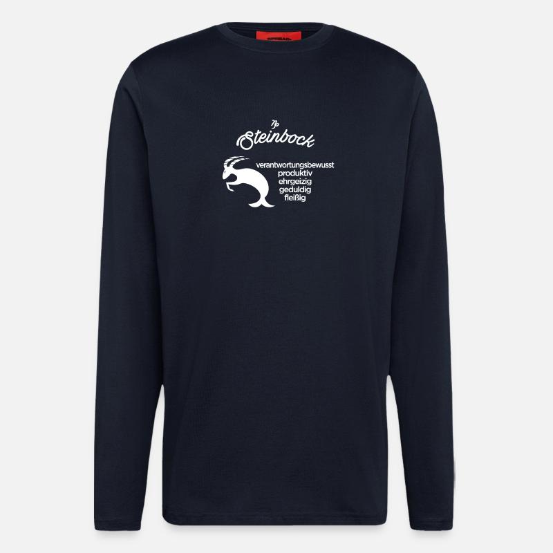 Sternzeichen Steinbock - Langarmshirt - made by SPREAD  - DARK NAVY