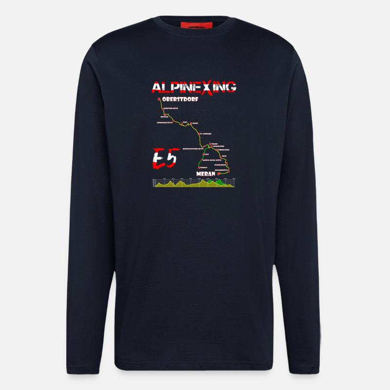E5 Oberstdorf Meran - Langarmshirt - made by SPREAD  - DARK NAVY