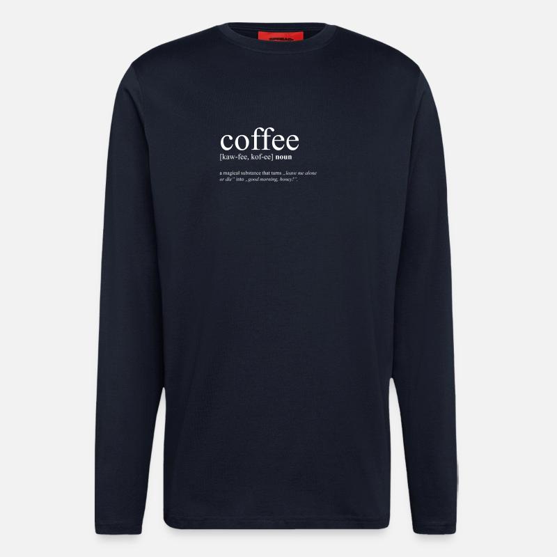 Kaffee - Langarmshirt - made by SPREAD  - DARK NAVY
