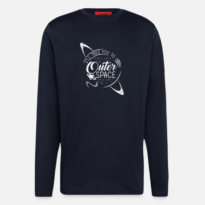Space Space Rocket Weightless Planet - Longsleeve - made by SPREAD  - DARK NAVY