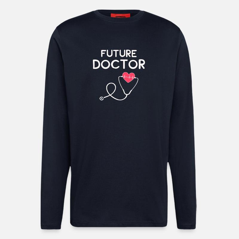 Zukünftiger Doktor - Arzt Student Geschenk - Langarmshirt - made by SPREAD  - DARK NAVY