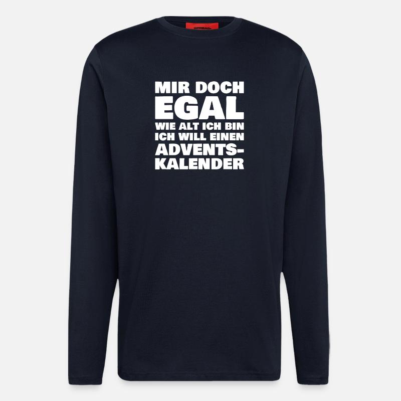 Ich will einen Adventskalender - Langarmshirt - made by SPREAD  - DARK NAVY