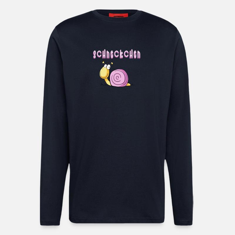 Lustige Scheckchen Schnecke I Comic - Langarmshirt - made by SPREAD  - DARK NAVY