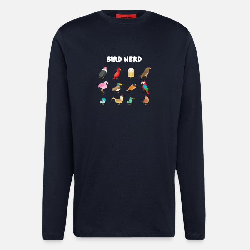 Vogel-Nerd - Langarmshirt - made by SPREAD  - DARK NAVY