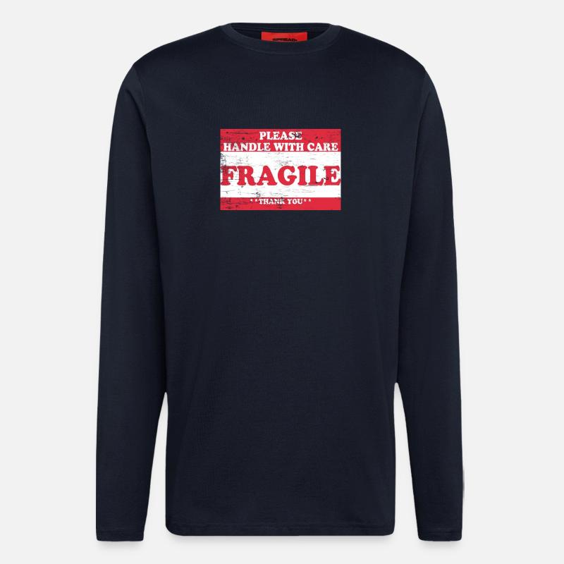 Handle With Care / Valuable Content / Mindfulness - Longsleeve - made by SPREAD  - DARK NAVY