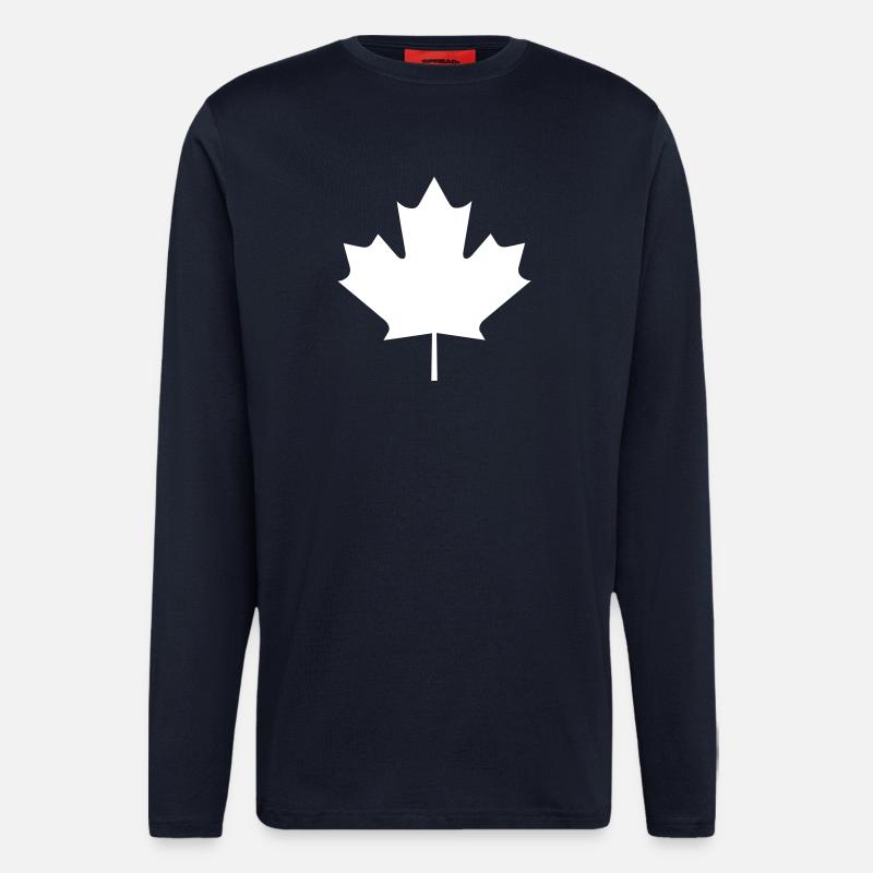 Ein Ahornblatt - Langarmshirt - made by SPREAD - DARK NAVY