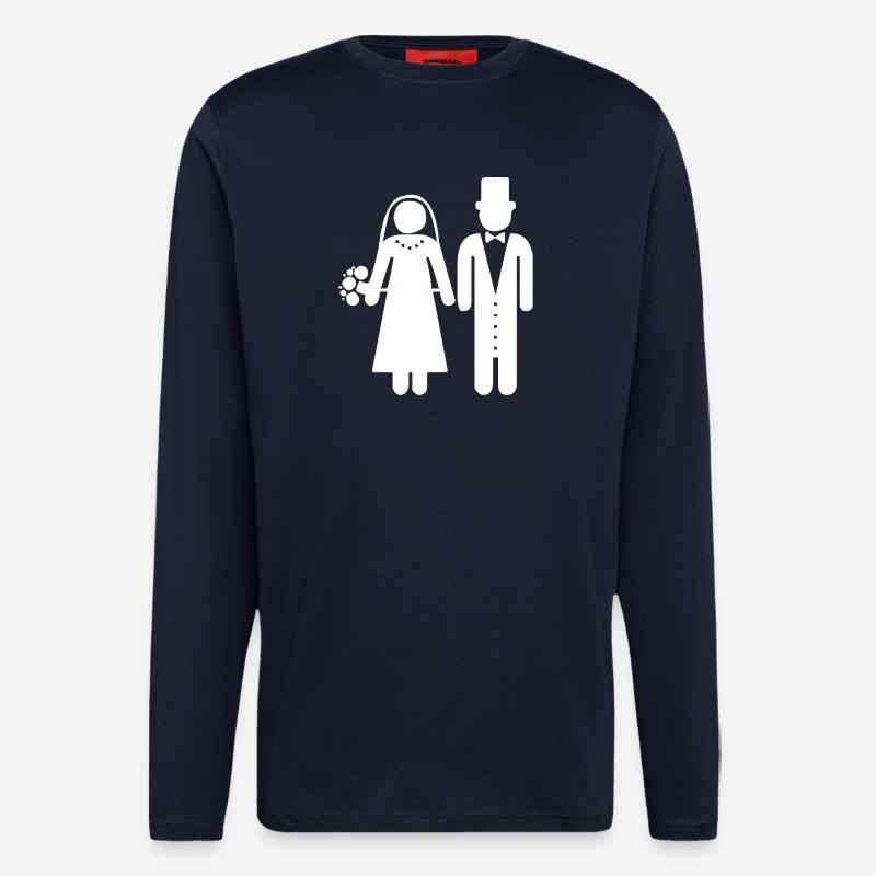 Ein Hochzeitspaar - Langarmshirt - made by SPREAD  - DARK NAVY