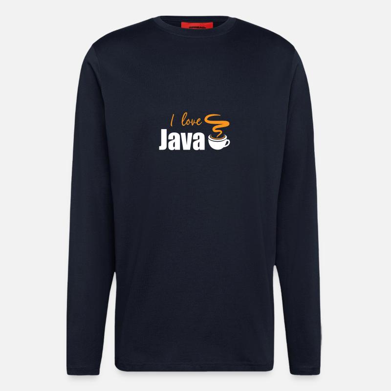 Ich liebe Java - Langarmshirt - made by SPREAD  - DARK NAVY