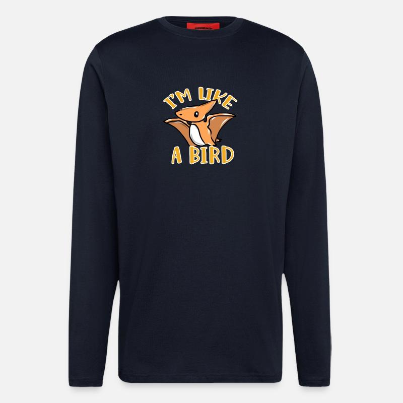 Dinosaurier Vogel - Langarmshirt - made by SPREAD - DARK NAVY