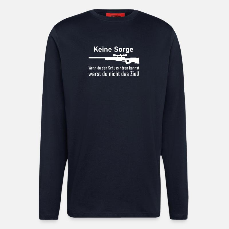 Wenn du den Schuss hören kannst - Langarmshirt - made by SPREAD - DARK NAVY