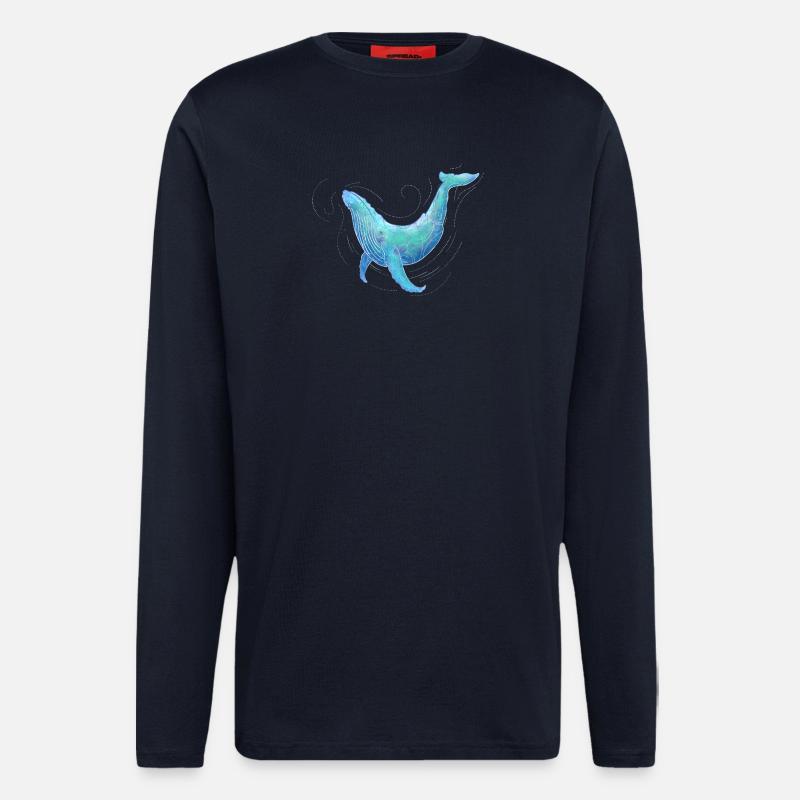 Humpback Whale - Langarmshirt - made by SPREAD  - DARK NAVY