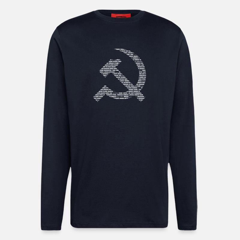 Human Sickle and hammers - Longsleeve - made by SPREAD  - DARK NAVY