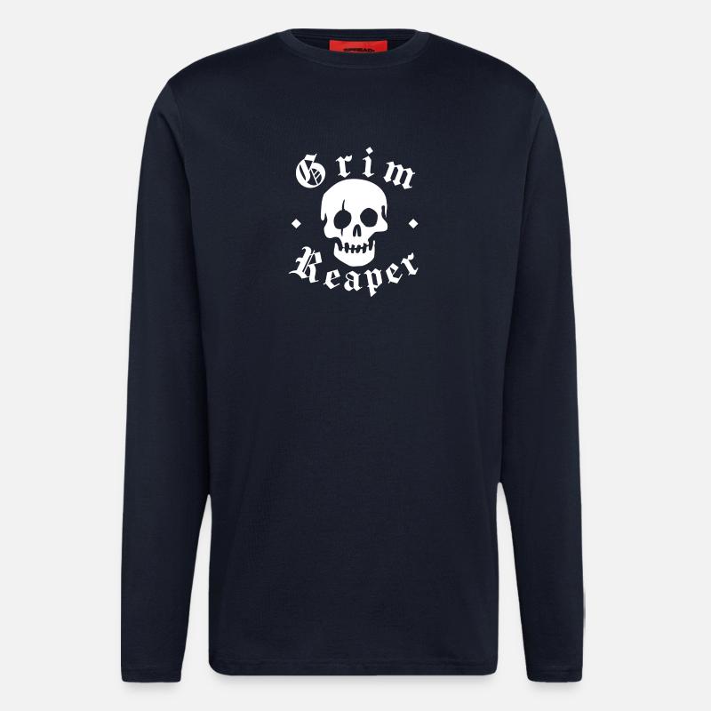 Grim Reaper Skull - Langarmshirt - made by SPREAD  - DARK NAVY