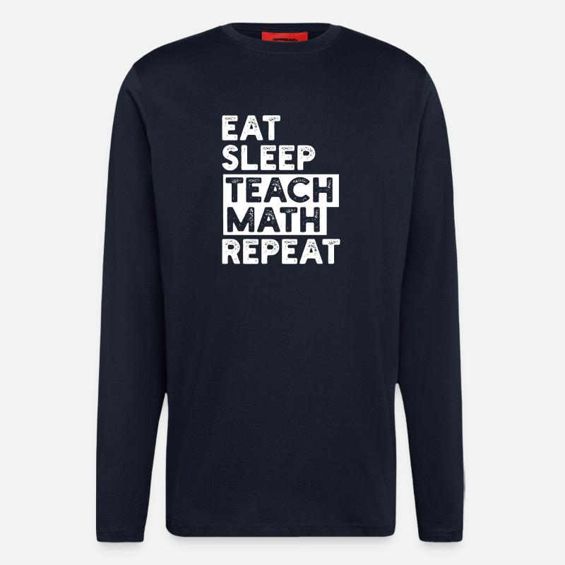 Mathelehrer Mathematik - Langarmshirt - made by SPREAD - DARK NAVY
