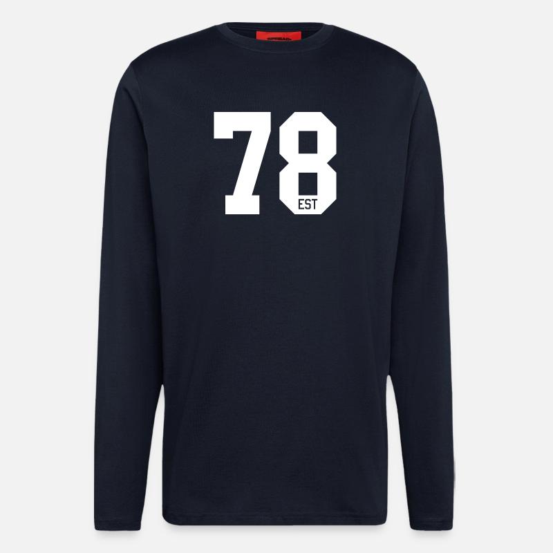 78 EST Bold Typography - Langarmshirt - made by SPREAD  - DARK NAVY