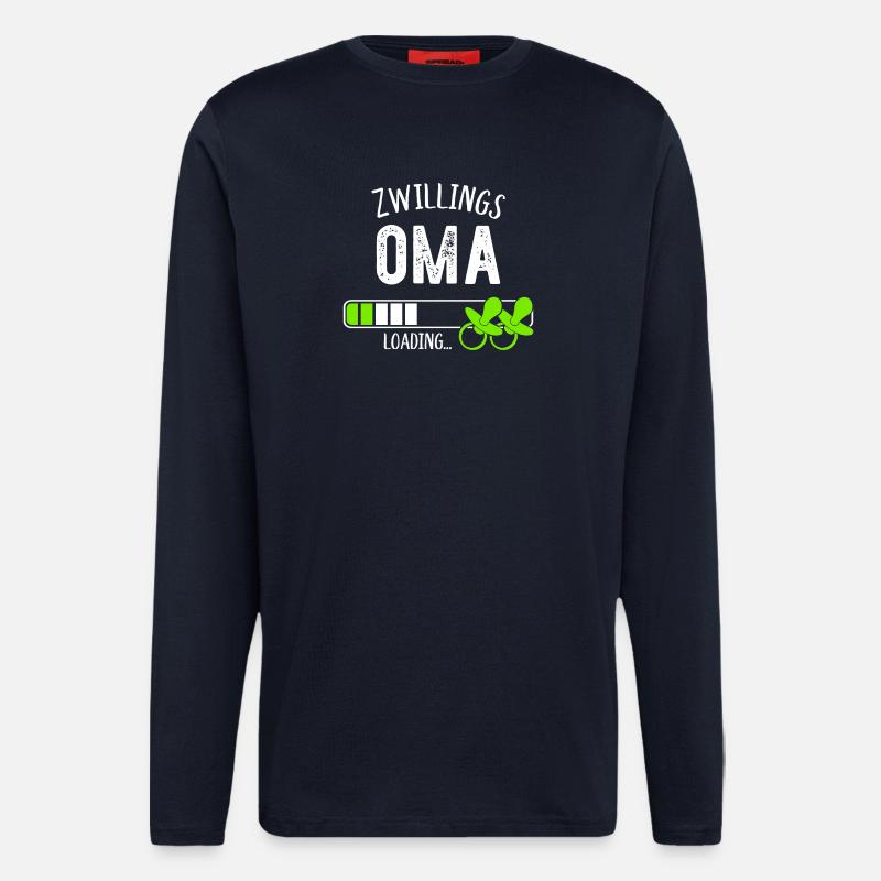Zwillingsoma Loading Oma Großmutter Zwillinge - Langarmshirt - made by SPREAD  - DARK NAVY
