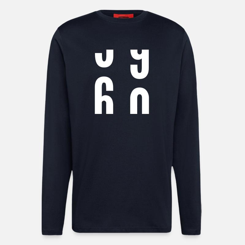 60 ans - Manches longues bio décontracté fabriqué en UE - DARK NAVY