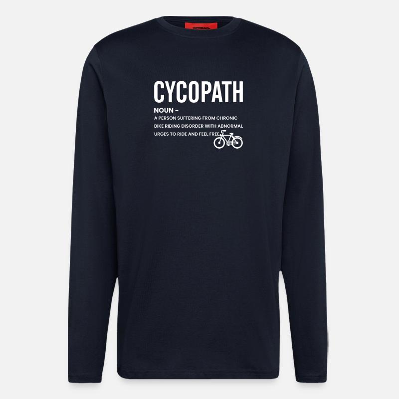 Cycle Path Emblem Tee - Longsleeve - made by SPREAD  - DARK NAVY