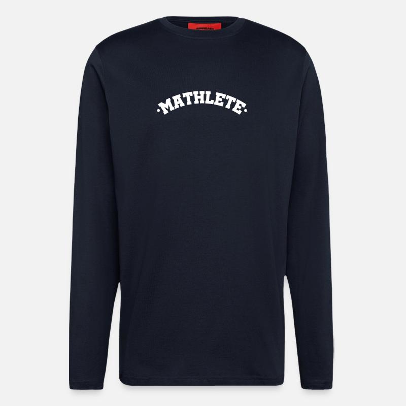 Math math club arithmétique - Manches longues bio décontracté fabriqué en UE - DARK NAVY