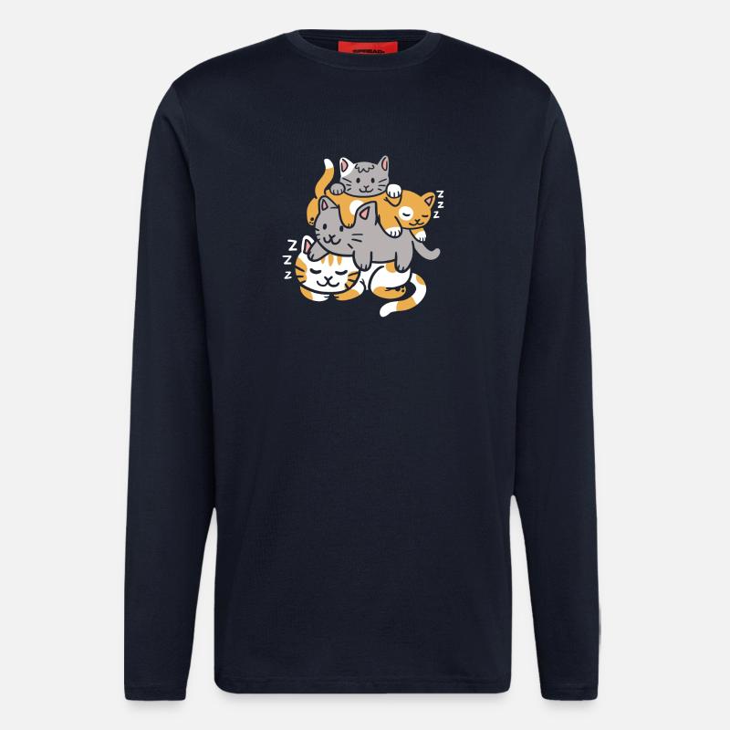 Katzen Kätzchen - Langarmshirt - made by SPREAD  - DARK NAVY