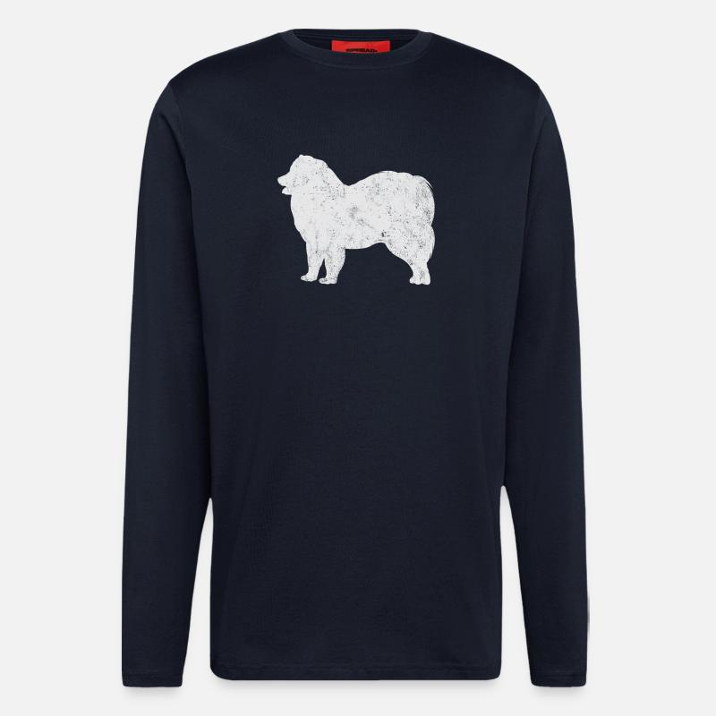 Samoyed Samoyed dog owner - Longsleeve - made by SPREAD  - DARK NAVY